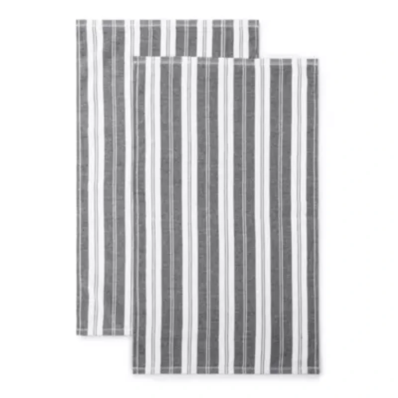 Cooks Striped Dual Purpose 4-Pc. Kitchen Towel Set