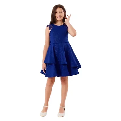 Bonnie Jean Big Kid Girls Sleeveless Cap Fit + Flare Dress