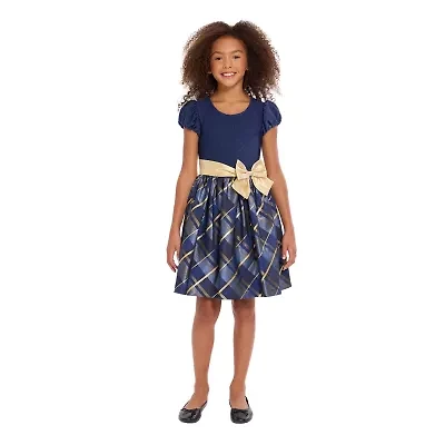 Bonnie Jean Little & Big Kid Girls Short Sleeve Fit + Flare Dress