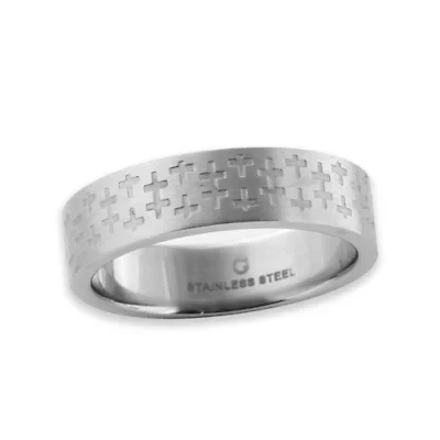 Mens 6MM Stainless Steel Wedding Band