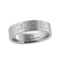 Mens 6MM Stainless Steel Wedding Band