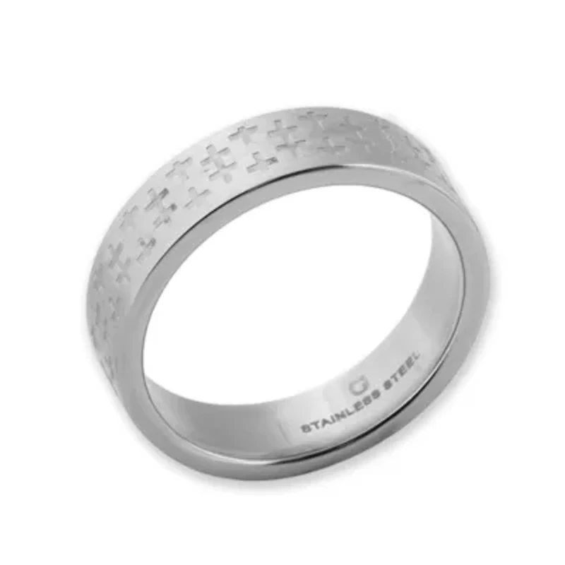 Mens 6MM Stainless Steel Wedding Band