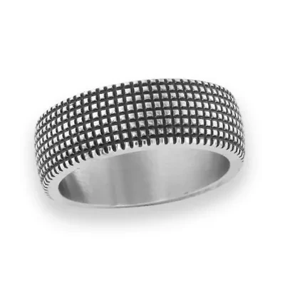 Mens 7MM Stainless Steel Wedding Band
