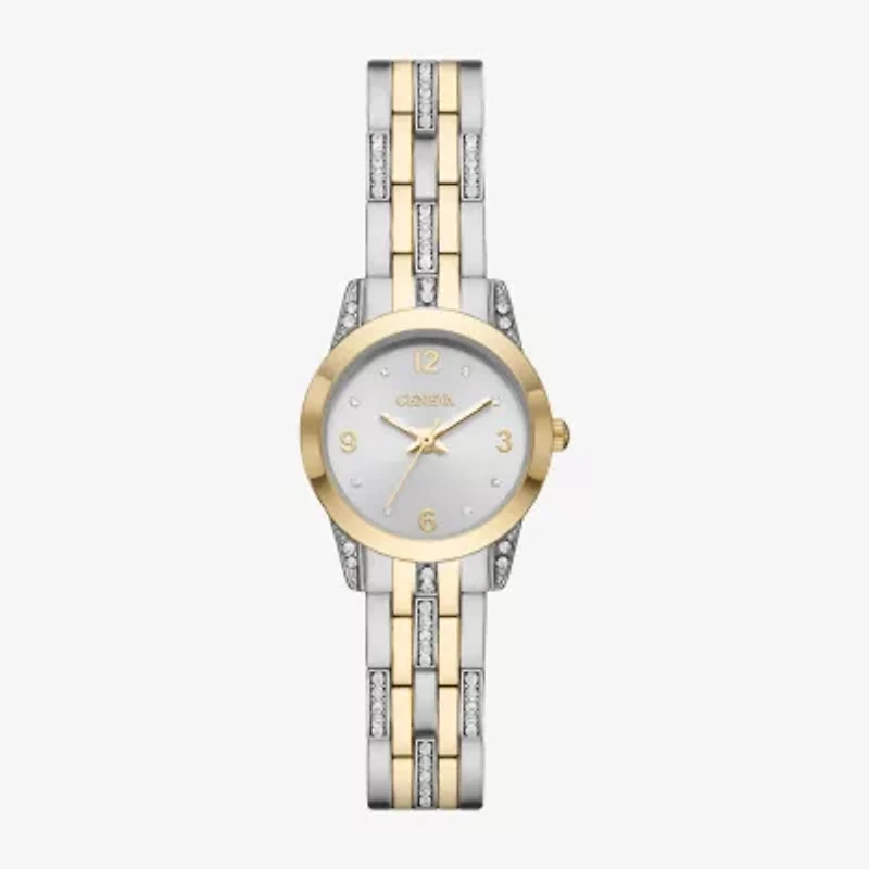 Geneva Womens Crystal Accent Two Tone Bracelet Watch Fmdjm220