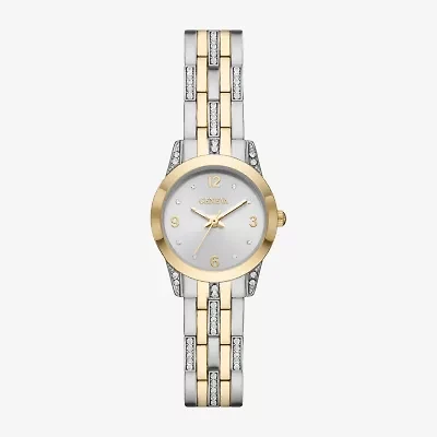 Geneva Womens Crystal Accent Two Tone Bracelet Watch Fmdjm220