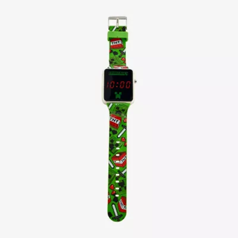 Minecraft Boys Digital Multicolor Strap Watch Min4095jc