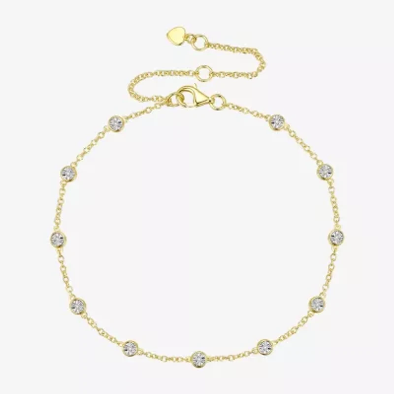 1/10 CT. T.W. Diamond Strand Bracelet Sterling Silver or 14K Gold Over