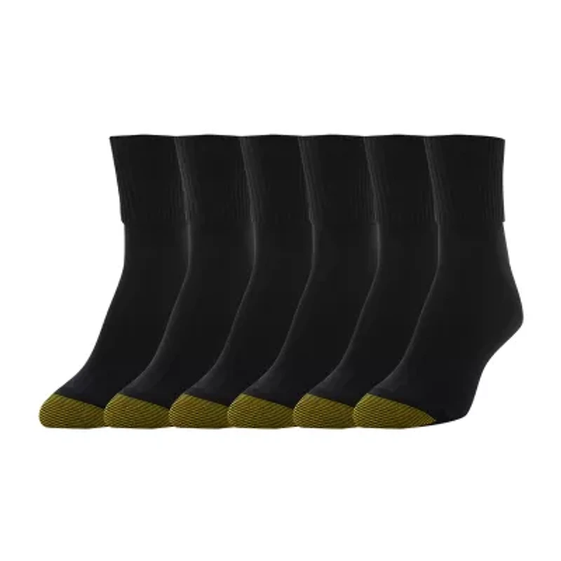 Gold Toe Womens 6 Pair Plus Tall Turncuff Socks
