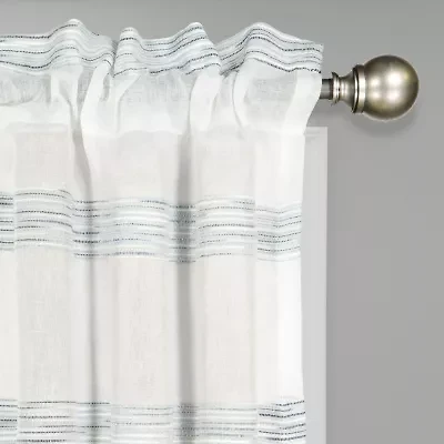 Vue Kyoto Back Tab Sheer Single Curtain Panel