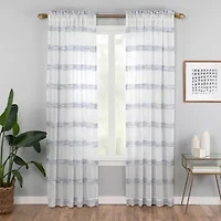 Vue Kyoto Back Tab Sheer Single Curtain Panel