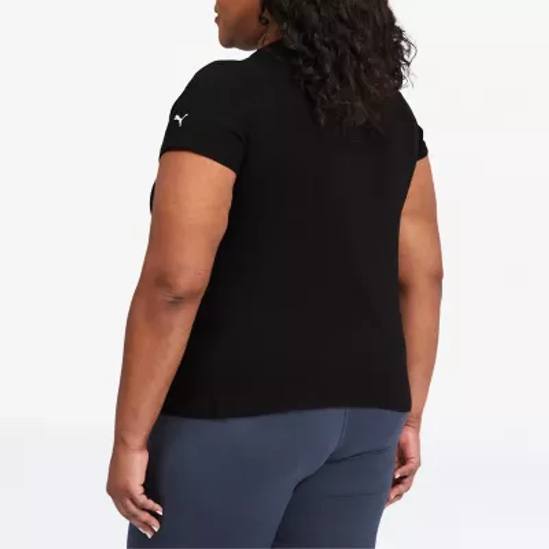 PUMA Essentials Womens Crew Neck Short Sleeve Active Plus T-Shirt