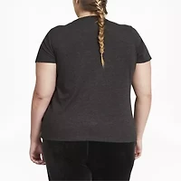 PUMA Essentials Womens Plus Crew Neck Short Sleeve Active T-Shirt