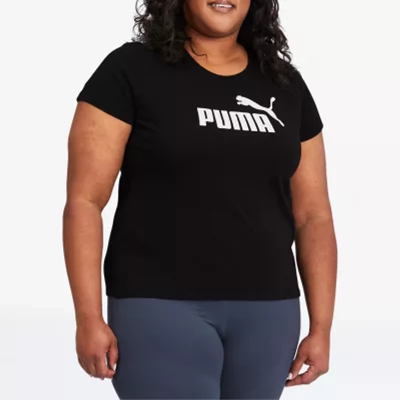 PUMA Essentials Womens Crew Neck Short Sleeve Active Plus T-Shirt