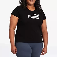 PUMA Essentials Womens Crew Neck Short Sleeve Active Plus T-Shirt