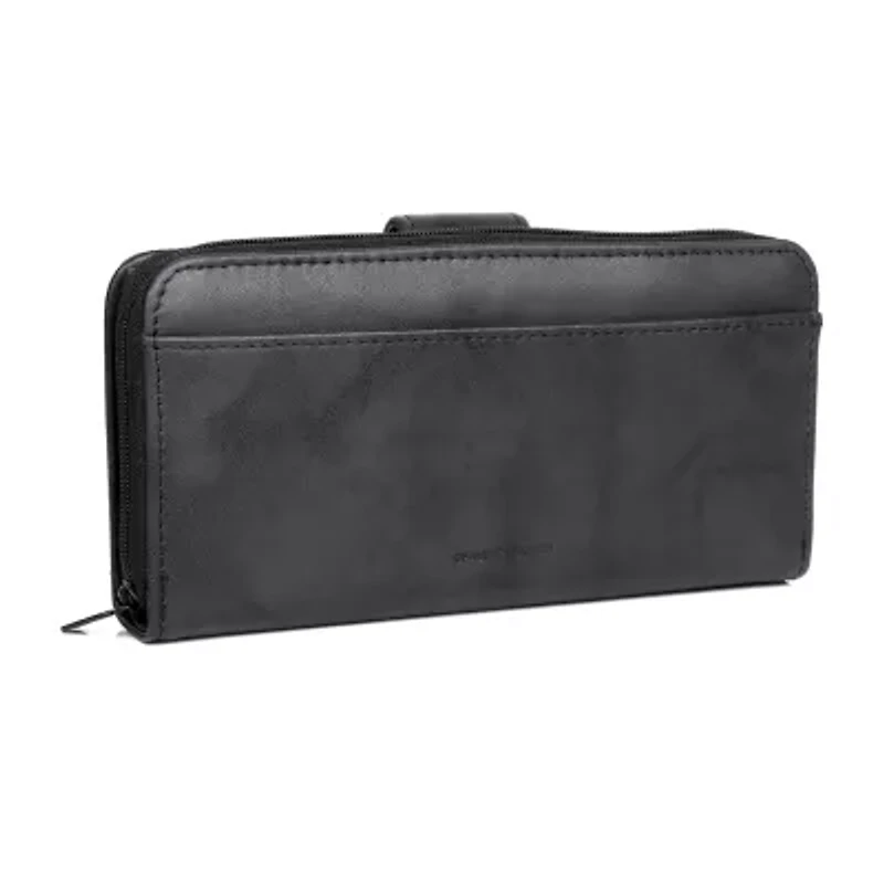 J. Buxton Womens Rfid Blocking Checkbook Wallet