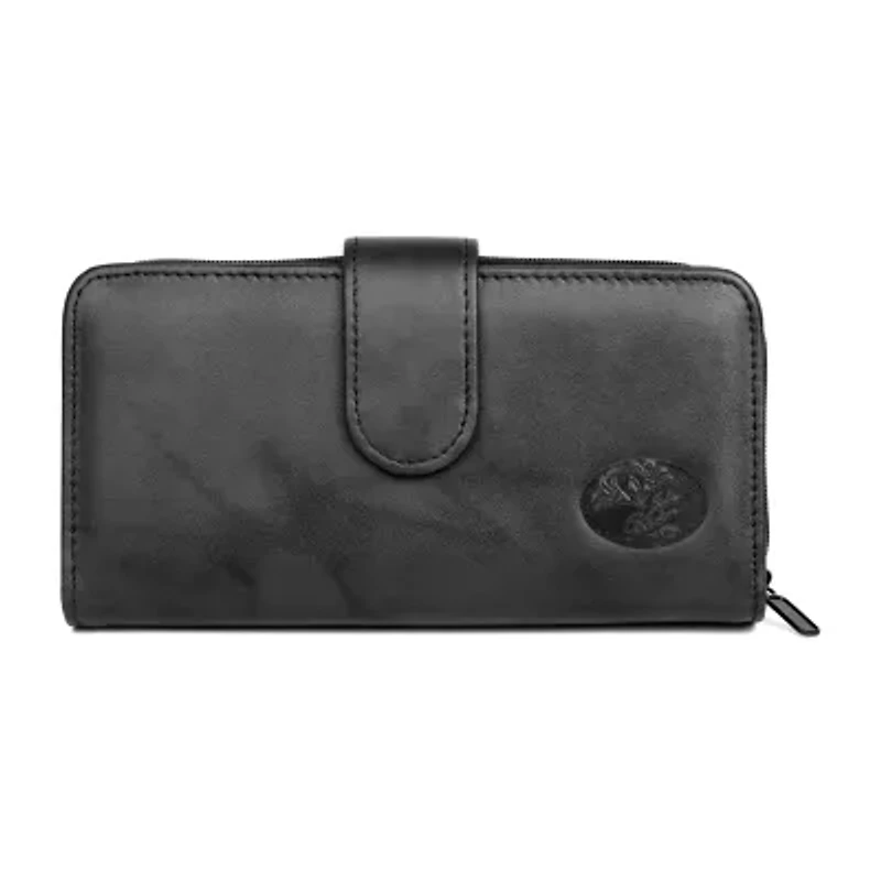 J. Buxton Womens Rfid Blocking Checkbook Wallet