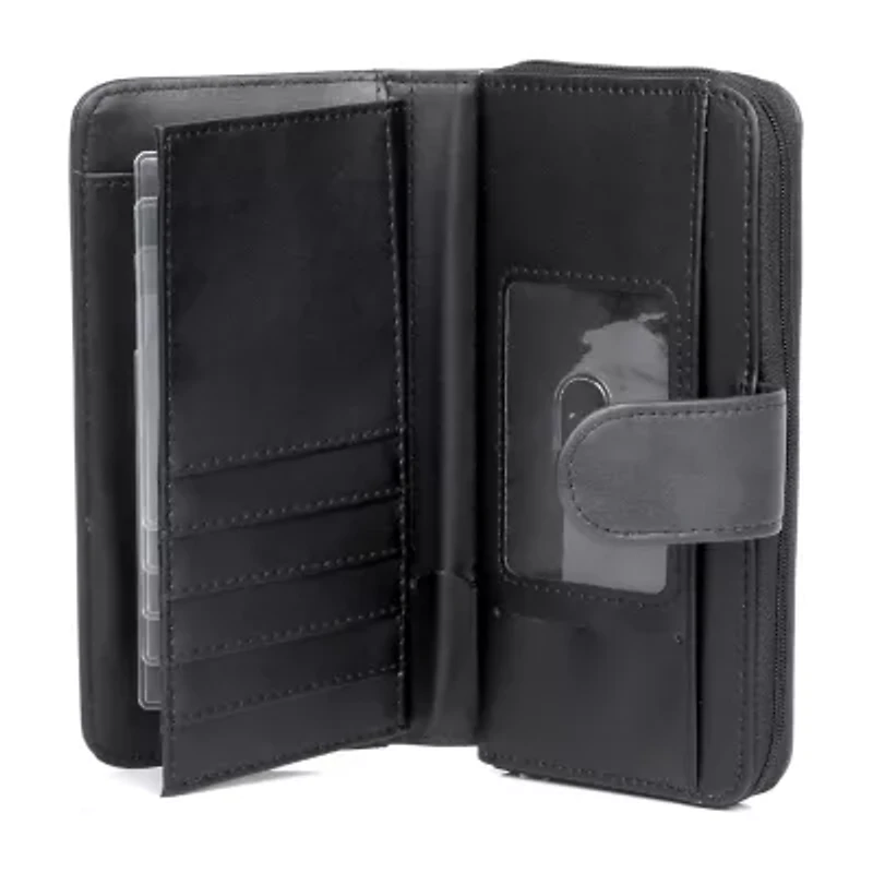 J. Buxton Womens RFID Blocking Checkbook Wallet