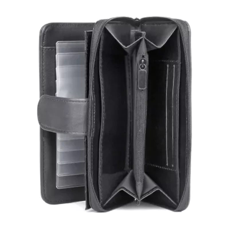 J. Buxton Womens RFID Blocking Checkbook Wallet