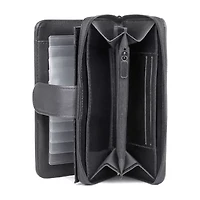 J. Buxton Womens RFID Blocking Checkbook Wallet