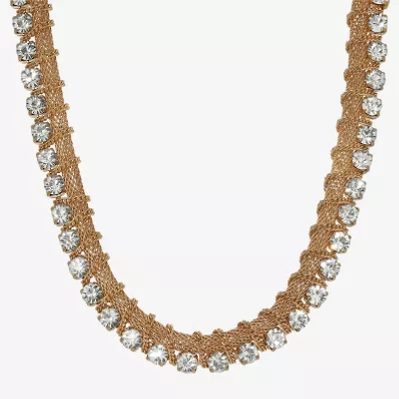 1928 Gold-Tone Womens 16 Inch Collar Necklace