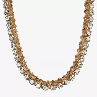 1928 Gold-Tone Womens 16 Inch Collar Necklace