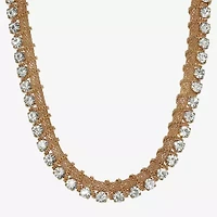 1928 Gold-Tone Womens 16 Inch Collar Necklace