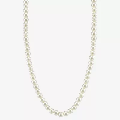 1928 Simulated Pearl Womens 18 Inch Beaded Necklace