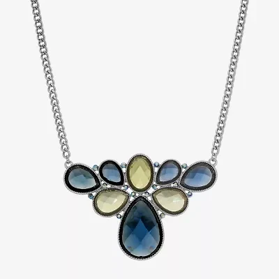 1928 Silver-Tone Womens 16 Inch Collar Necklace