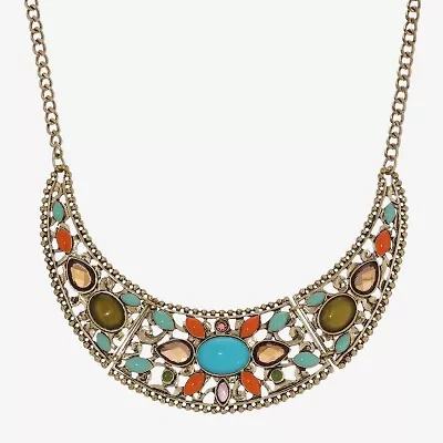 1928 Gold-Tone Womens 16 Inch Collar Necklace