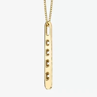 5- Stone Ladder Sirena Womens 1/2 CT. T.W. Natural White Diamond 14K Gold Pendant Necklace