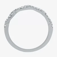 Signature By Modern Bride (G / Si1 - Si2) Womens 1 1/2 CT. T.W. Lab Grown White Diamond 10K Gold Side Stone Halo Bridal Set