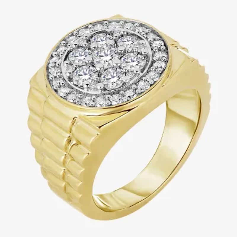 Men's 2 CT. T.W. Genuine Diamond Cluster Ring 10K or 14K Gold
