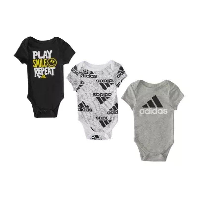 adidas Baby Boys 3-pc. Short Sleeve Bodysuit