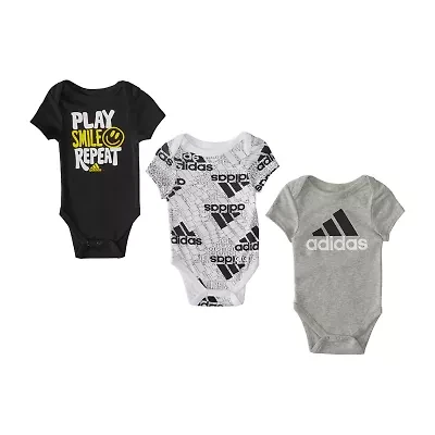 adidas Baby Boys 3-pc. Short Sleeve Bodysuit