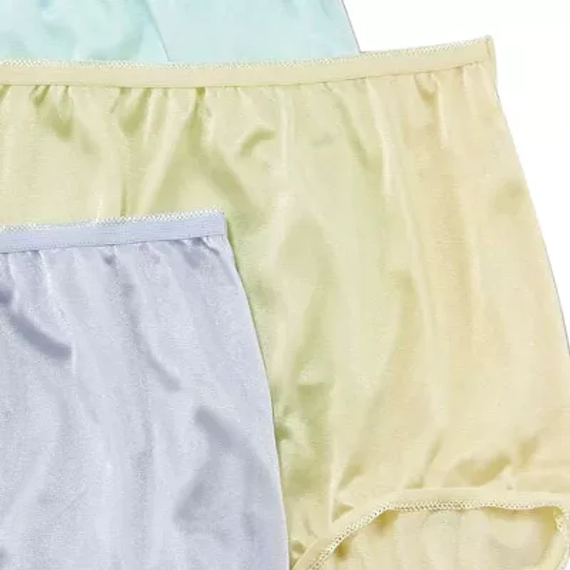 Underscore Nylon Womens 3 Pack Brief Panty