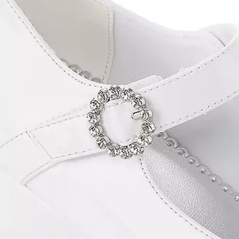 Christie & Jill Heart Little Big Kid Girls Round Mary Jane Shoes