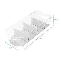 Home Expressions Silicone Liner Sectional 4-Compartment Storage Bin