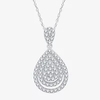 Womens 2 CT. T.W. Lab Grown White Diamond Sterling Silver Pear 3-pc. Jewelry Set