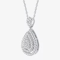 Womens 2 CT. T.W. Lab Grown White Diamond Sterling Silver Pear 3-pc. Jewelry Set