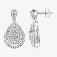 Womens 2 CT. T.W. Lab Grown White Diamond Sterling Silver Pear 3-pc. Jewelry Set
