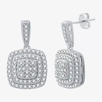 Womens 2 CT. T.W. Lab Grown White Diamond Sterling Silver Cushion 3-pc. Jewelry Set
