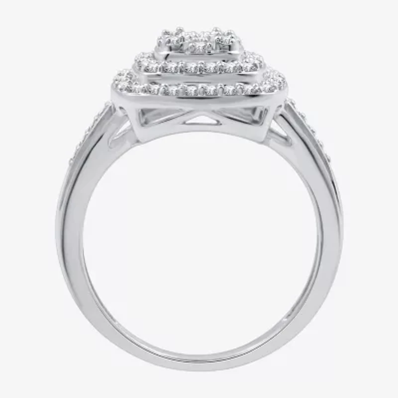 Womens 2 CT. T.W. Lab Grown White Diamond Sterling Silver Cushion 3-pc. Jewelry Set