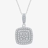 Womens 2 CT. T.W. Lab Grown White Diamond Sterling Silver Cushion 3-pc. Jewelry Set