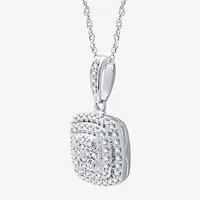 Womens 2 CT. T.W. Lab Grown White Diamond Sterling Silver Cushion 3-pc. Jewelry Set