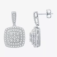 Womens 2 CT. T.W. Lab Grown White Diamond Sterling Silver Cushion 3-pc. Jewelry Set