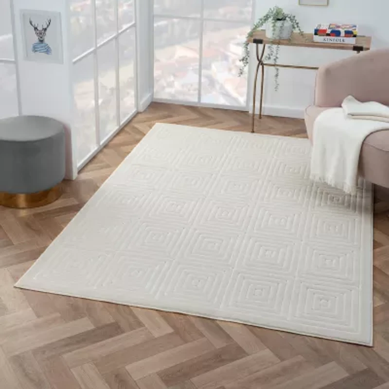 Alina Ely Geometric Indoor Outdoor Rectangular Area Rug