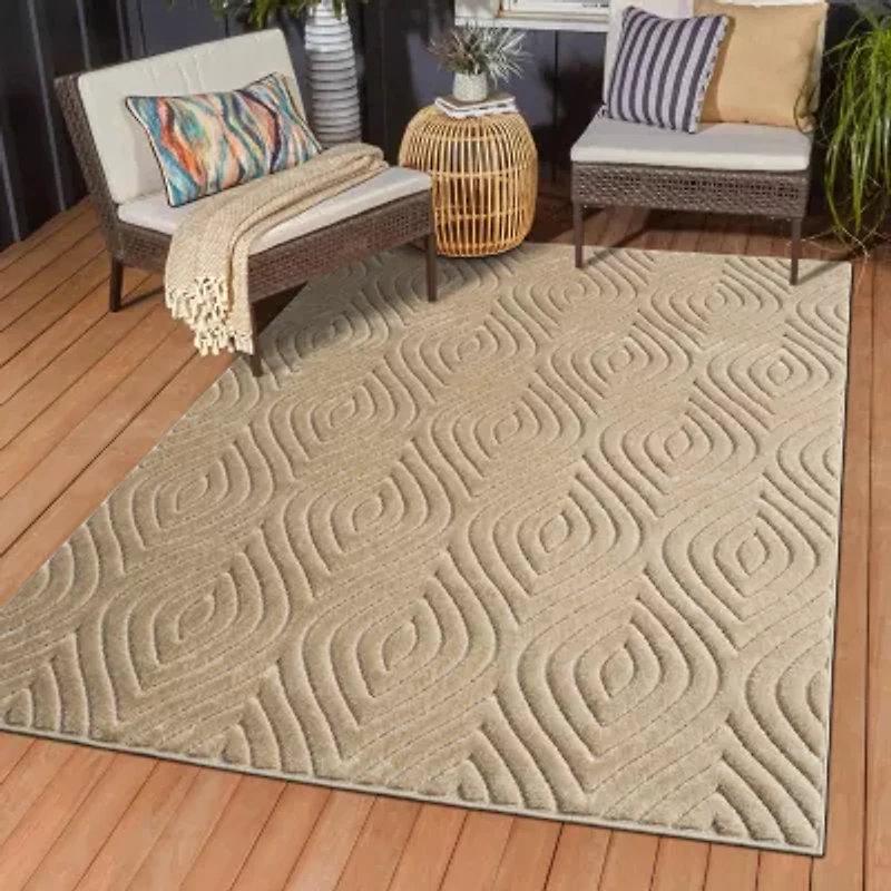 Alina Mich Abstract Indoor Outdoor Rectangular Area Rug