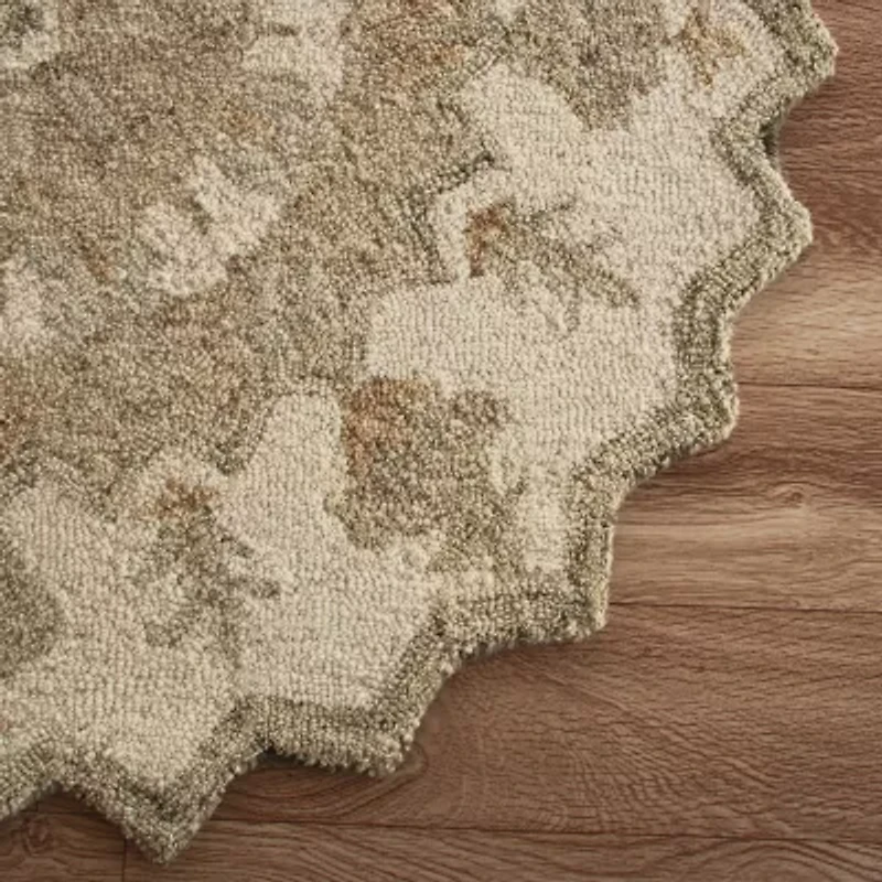 Beatrice Avril Medallion Hand Tufted 3' X 3' Indoor Star Accent Rug