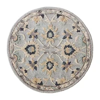 Beatrice Elise Floral Hand Tufted 3'X3' Indoor Round Accent Rug