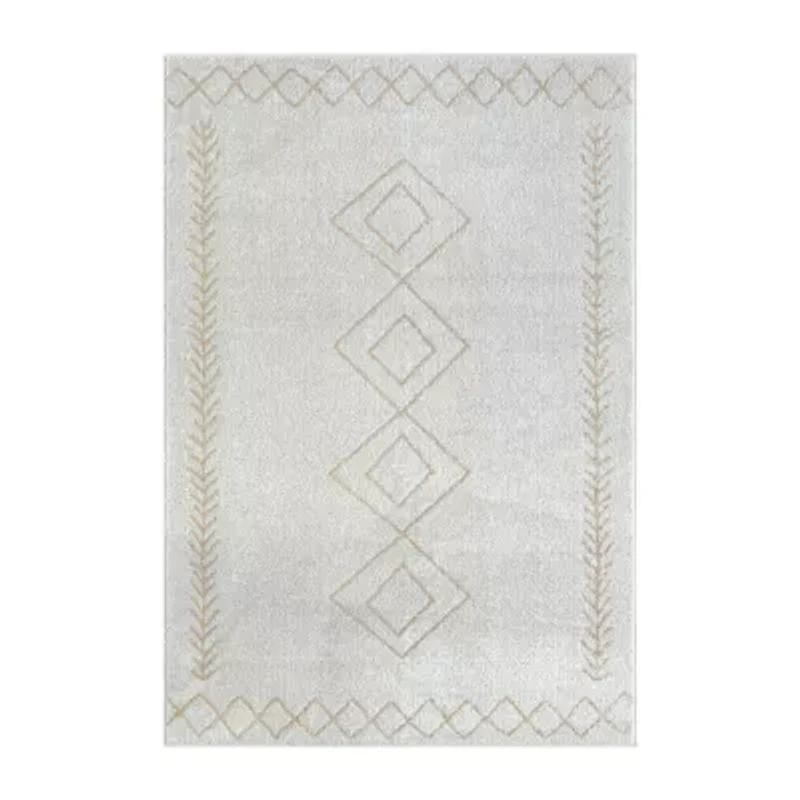 Calixta Bien Diamond Stain Resistant Indoor Rectangular Area Rug